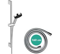 hansgrohe Pulsify Select S set de douche 105, EcoSmart, 3jet Relaxation, barre de douche 650mm incluse, 24161000, 24161000, Colorazione: cromo