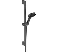 Hansgrohe Pulsify Select S set doccia 105, EcoSmart, 3 getti Relax, incl. asta doccia 650 mm, 24161, Colorazione: nero opaco