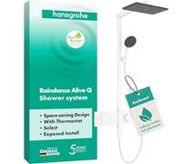 hansgrohe Raindance Alive Q système de douche 210/340 1jet EcoSmart avec ShowerSelect Comfort, 24581700, 24581700, Colorazione: Bianco opaco