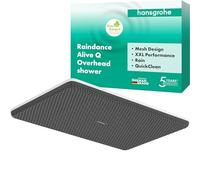 hansgrohe Raindance Alive Q - Soffione doccia a risparmio idrico (EcoSmart), Doccia a pioggia con1 getto (PowderRain) per montaggio a parete/soffitto, funzione anticalcare, bianco opaco, 24531700