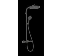 hansgrohe Raindance Alive S Puro système de douche 300 1jet EcoSmart avec élément Ecostat, 24593340, 24593340, Colorazione: Cromo nero spazzolato