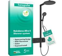 hansgrohe Raindance Alive S système de douche 300 1jet EcoSmart avec ShowerSelect Comfort, 24583670, 24583670, Colorazione: nero opaco