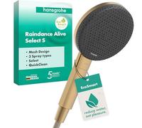 hansgrohe Raindance Alive Select S - Doccetta per doccia a risparmio idrico 7,1 l/min (EcoSmart), Doccino con 3 getti, Soffione doccia, funzione anticalcare, bronzo spazzolato, 24511140