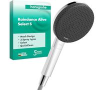 hansgrohe Raindance Alive Select S - Doccetta per doccia a risparmio idrico (EcoSmart), Doccino con 3 getti (incl. PowderRain), Soffione doccia tondo con funzione anticalcare, cromo, 24500000