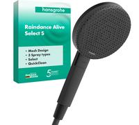 hansgrohe Raindance Alive Select S Douchette à main 125 3jet, 24500670, 24500670, Colorazione: nero opaco
