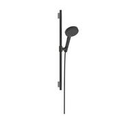 hansgrohe Raindance Alive Select S Set de support de douche 125, 3-jet EcoSmart avec barre de douche Unica S PURO 65cm, 24602340, 24602340, Colorazione: Cromo nero spazzolato