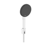 hansgrohe Raindance Alive Select S Set de support de douche 125, 3jet EcoSmart avec flexible de douche Designflex textile 160cm, 24611700, 24611700, Colorazione: Bianco opaco