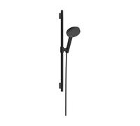 hansgrohe Raindance Alive Select S Set de support de douche 125, 3jet EcoSmart avec barre de douche Unica S Puro 65cm, 24602670, 24602670, Colorazione: nero opaco