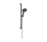 hansgrohe Raindance Alive Select S Set de supports de douche 125, 3-jet EcoSmart avec barre de douche Unica E PURO 65cm et support de douche Easy Slide, 24600340, 24600340, Colorazione: Cromo nero spa