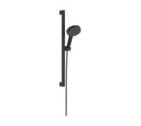 hansgrohe Raindance Alive Select S Set de supports de douche 125, 3-jet EcoSmart avec barre de douche Unica E PURO 65cm et support de douche Easy Slide, 24600670, 24600670, Colorazione: nero opaco