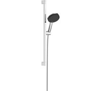hansgrohe Raindance Alive Select S set de support de douche 125, 3jet EcoSmart avec barre de douche Unica E Puro 65cm et support de douche Easy Slide, 24600000, 24600000, Colorazione: cromo