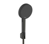 hansgrohe Raindance Alive Select S set doccia con supporto, 3 tipi di getto, 24612340, Raindance Alive Select S nero cromato spazzolato [Rubinetteria Bagno > Set Doccia]