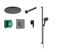 Hansgrohe Raindance Alive Select S set doccia da incasso con termostato con soffione nero 24622340