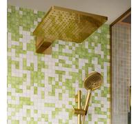 Hansgrohe Raindance E - Soffione doccia E 300 con braccio, color oro lucido 26238990