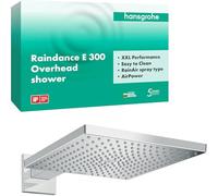 Hansgrohe Raindance E - Doccia a pioggia E 300, braccio doccia 390 mm, cromata 26238000