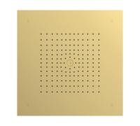hansgrohe Raindance E - Soffione doccia, Doccia a pioggia quadrato (400 x 400 mm) con 1 getto per montaggio a filo soffitto, oro lucido, 26252990