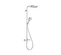 hansgrohe Raindance S Système de douche 240 1jet, PowderRain, avec thermostat, EcoSmart, 28825000, 28825000, Colorazione: cromo