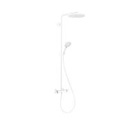 hansgrohe Raindance S Système de douche 240 1jet, PowderRain, avec thermostat, EcoSmart, 28825700, 28825700, Colorazione: Bianco opaco
