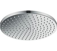 hansgrohe Raindance S - Soffione doccia a risparmio idrico (EcoSmart+), Doccia a pioggia con1 getto (PowderRain) per montaggio a parete/soffitto, con funzione anticalcare, cromo, 28821000