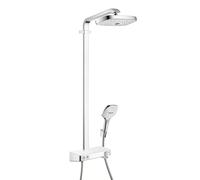 Hansgrohe Raindance Select E - Set doccia termostatico ShowerTablet, 300 mm, 2 getti, bianco/cromato 27126400