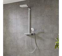 Hansgrohe Raindance Select E - Set doccia Showerpipe 300 con termostato ShowerTablet Select, 3 getti, bianco/cromato 27127400
