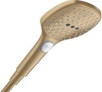 hansgrohe Raindance Select E - Doccetta per doccia a risparmio idrico 8 l/min (EcoSmart), Doccino con 3 getti, Soffione doccia quadrato, bronzo spazzolato, 28728140