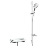 hansgrohe Raindance Select E rubinetto doccia da esterno con termostatico, 27039400, Raindance Select E bianco/cromo [Rubinetteria Bagno > Rubinetteria Doccia]