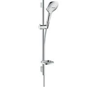 hansgrohe Raindance Select E Ensemble de douche 120 3jet avec barre de douche 65 cm et porte-savon, 26620000, 26620000, Colorazione: cromo