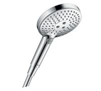 hansgrohe Raindance Select S - Doccetta per doccia, Doccino con 3 getti (incl. PowerRain), Soffione doccia rotondo (⌀ 120 mm) con funzione anticalcare, cromo, 26014000