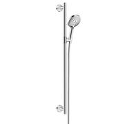 hansgrohe Raindance Select S Set doccia 120 3 getti con asta doccia 90 cm, bianco/cromo, 26322400