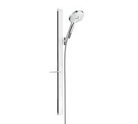 hansgrohe Raindance Select S set doccia con asta saliscendi e mensola, 3 tipi di getto, 27648400, Raindance Select S bianco/cromo [Rubinetteria Bagno > Set Doccia]