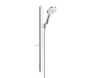 hansgrohe Raindance Select S set doccia con asta saliscendi e mensola, 3 tipi di getto, 27648400, Raindance Select S bianco/cromo [Rubinetteria Bagno > Set Doccia]