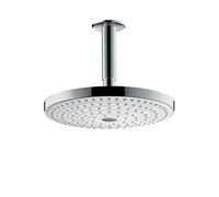 hansgrohe Raindance Select S240 pomme de douche à 2 jets avec raccord au plafond, 26467400, 26467400, Colorazione: Cromo / Bianco