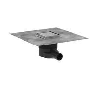 Hansgrohe RainDrain Brilliance scarico completo, 100x100, piastrellabile sul retro, 56250, Colorazione: acciaio inossidabile spazzolato