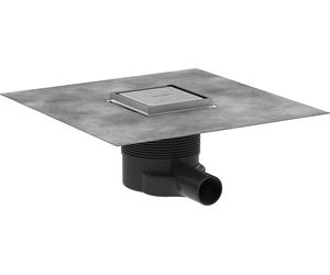 hansgrohe RainDrain Brilliance, set complet, écoulement par points, 100x100, à carreler à larrière, 56250800, 56250800, Colorazione: acciaio inossidabile spazzolato