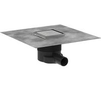 hansgrohe RainDrain Brilliance - set completo scarico doccia a pozzetto (incl. set di installazione), scarico a pavimento per doccia 10 x 10 cm, piastrellabile (sul retro), acciaio inox spazzolato