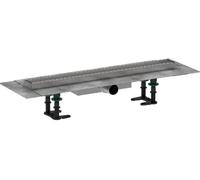 hansgrohe RainDrain Compact canalina doccia, set completo, per installazione standard DN 40, 56163000, RainDrain Compact acciaio inox spazzolato [Canaline Doccia e Scarichi Bagno]