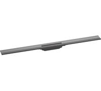 hansgrohe RainDrain Flex Set de finition Caniveau de douche 1000mm courbé pour montage mural, 56053340, 56053340, Colorazione: Nero spazzolato