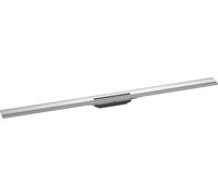 Hansgrohe RainDrain Flex - Canalina doccia lineare con griglia in acciaio inox 1200, a parete, accorciabile, acciaio inox spazzolato 56054800