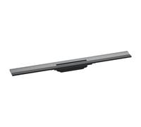 hansgrohe RainDrain Flex Set de finition Caniveau de douche 800mm courbé pour montage mural, 56051340, 56051340, Colorazione: Nero spazzolato