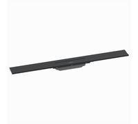 Hansgrohe RainDrain Flex - Canalina doccia lineare con griglia in acciaio inox 800, a parete, accorciabile, nero opaco 56051670