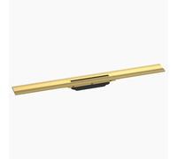 hansgrohe RainDrain Flex Set de finition Caniveau de douche 800mm courbé pour montage mural, 56051990, 56051990, Colorazione: Ottica in oro lucido