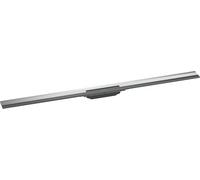 hansgrohe RainDrain Flex - set di canalina doccia accorciabile, canale di drenaggio 1200 mm, scarico a pavimento per montaggio filo muro, cromo
