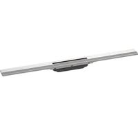 hansgrohe RainDrain Flex - set di canalina doccia accorciabile, canale di drenaggio 800 mm, scarico a pavimento della doccia, acciaio inox spazzolato