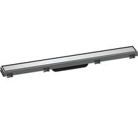 hansgrohe RainDrain Match - set di canalina doccia con cornice ad altezza regolabile, canale di drenaggio 700 mm, scarico a pavimento, cromo