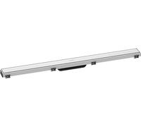 hansgrohe RainDrain Match - set di canalina doccia con cornice ad altezza regolabile, canale di drenaggio 900 mm, scarico a pavimento, bianco