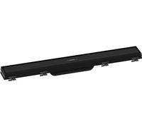 hansgrohe RainDrain Match - set di canalina doccia con cornice ad altezza regolabile, canale di drenaggio 600 mm, scarico a pavimento, nero apaco