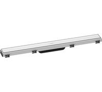 hansgrohe RainDrain Match - set di canalina doccia con cornice ad altezza regolabile, canale di drenaggio 700 mm, scarico a pavimento, bianco