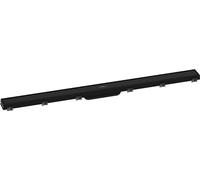 hansgrohe RainDrain Match - set di canalina doccia con cornice ad altezza regolabile, canale di drenaggio 1000 mm, scarico a pavimento, nero apaco