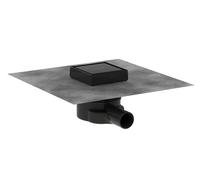 Hansgrohe RainDrain Point set completo di scarico puntuale, 100x100, piastrellabile sul retro, 56247, Colorazione: nero opaco - 56247670